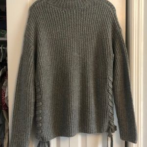 High neck knit sweater